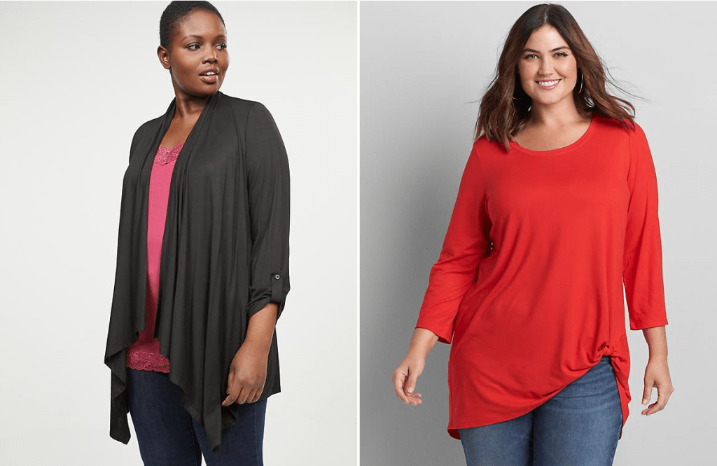 Lane Bryant knot top and overtop