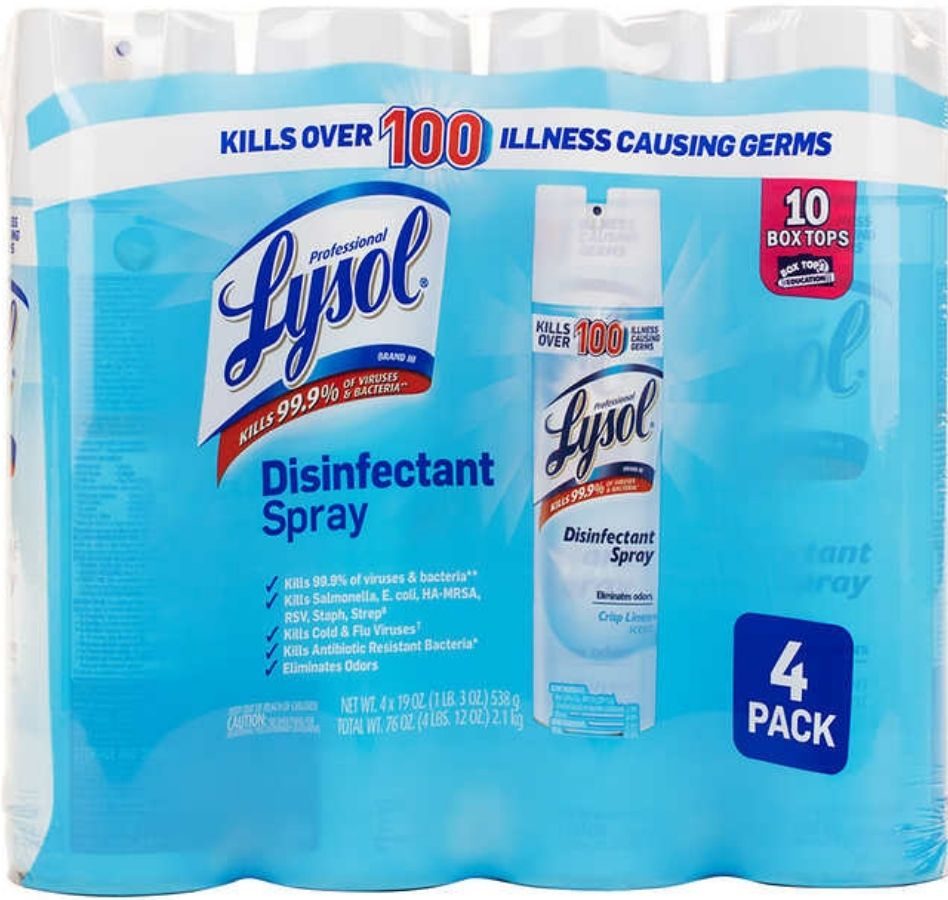 Lysol Disinfecting Spray 4Count Only 27.59 Shipped on