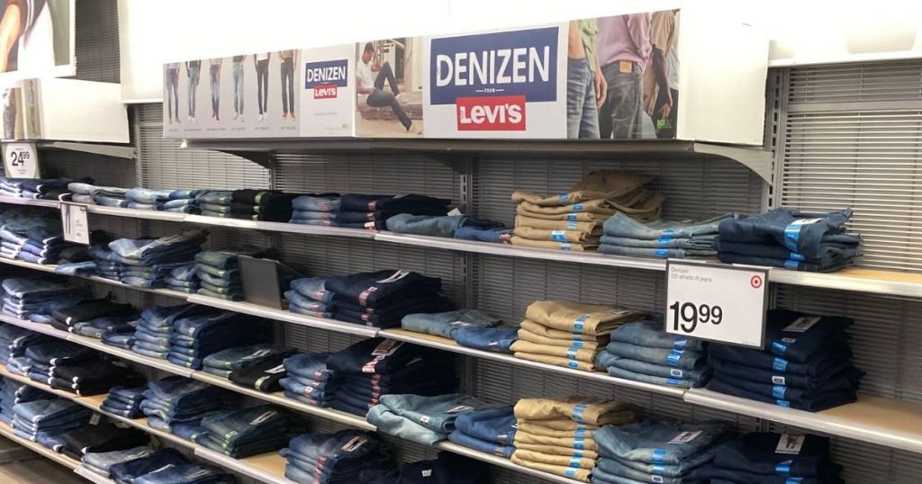 display wall of Men's Jeans Target Denizen from Levi's