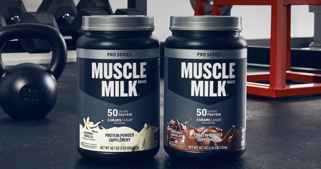 Muscle Milk Pro Series Protein Powder, Knockout Chocolate and Intense Vanilla