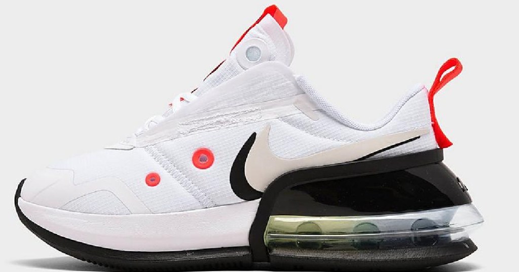 white, black, and red Nike Air Max Up Women's Sneakers