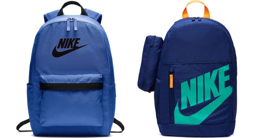 2 blue Nike Backpacks