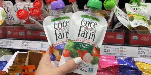 50% Off Once Upon a Farm Organic Baby Food Pouches at Target | Just Use Your Phone
