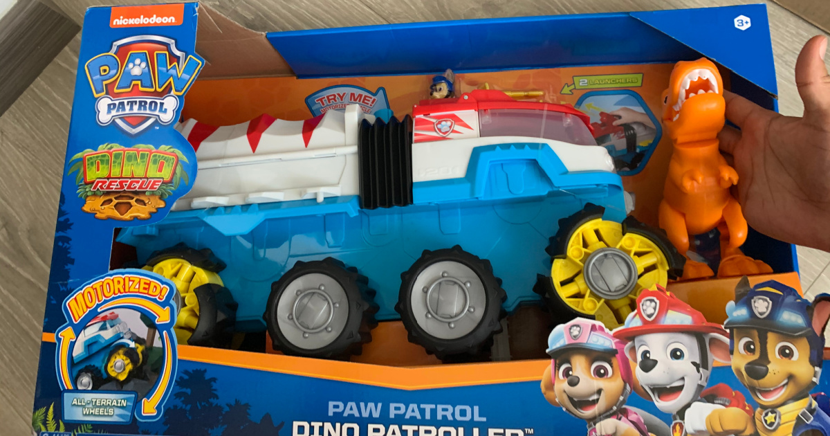 box of Paw Patrol: Dino Rescue Dino Patroller Motorized Team Vehicle