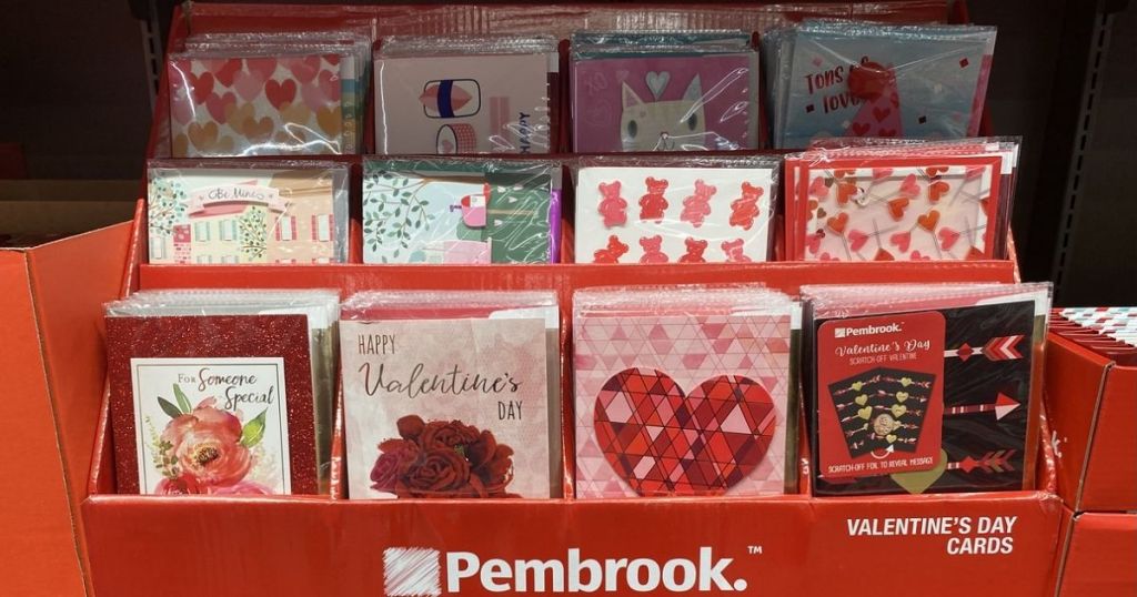 Pembrook Valentine's Day Greeting Cards on display