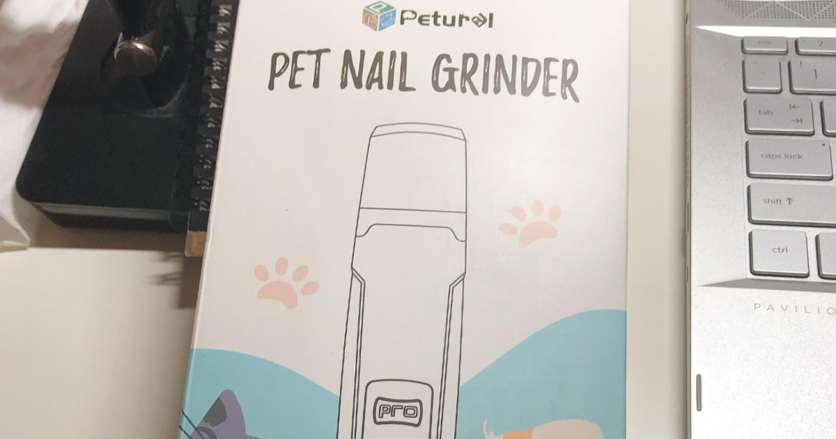 Pet nail grinder in package
