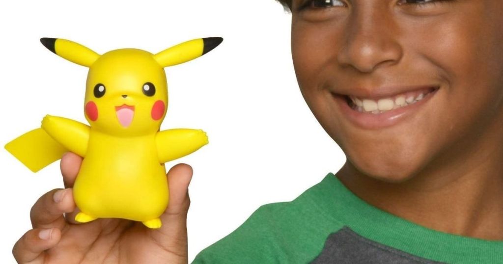 boy playing with My Partner Pikachu