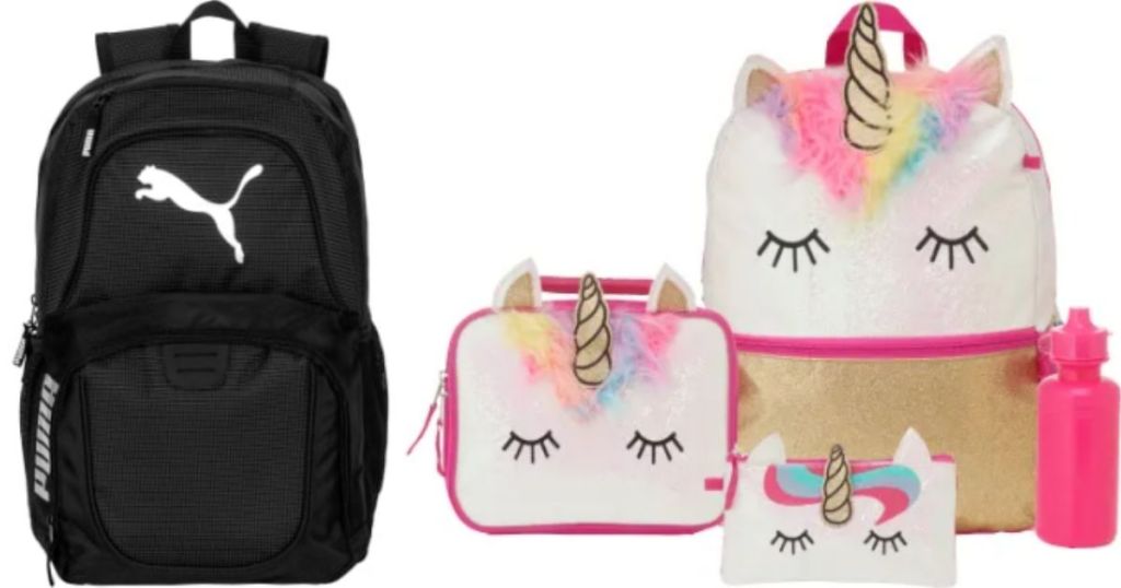 Puma Backpack and Unicorn Backpack Set