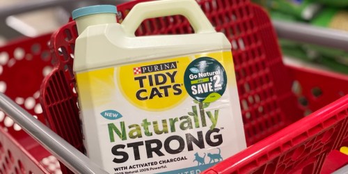$2.50/1 Tidy Cats Coupon = Naturally Strong Litter 20lb Jugs Just $6.99 Each After Target Gift Card & Cash Back
