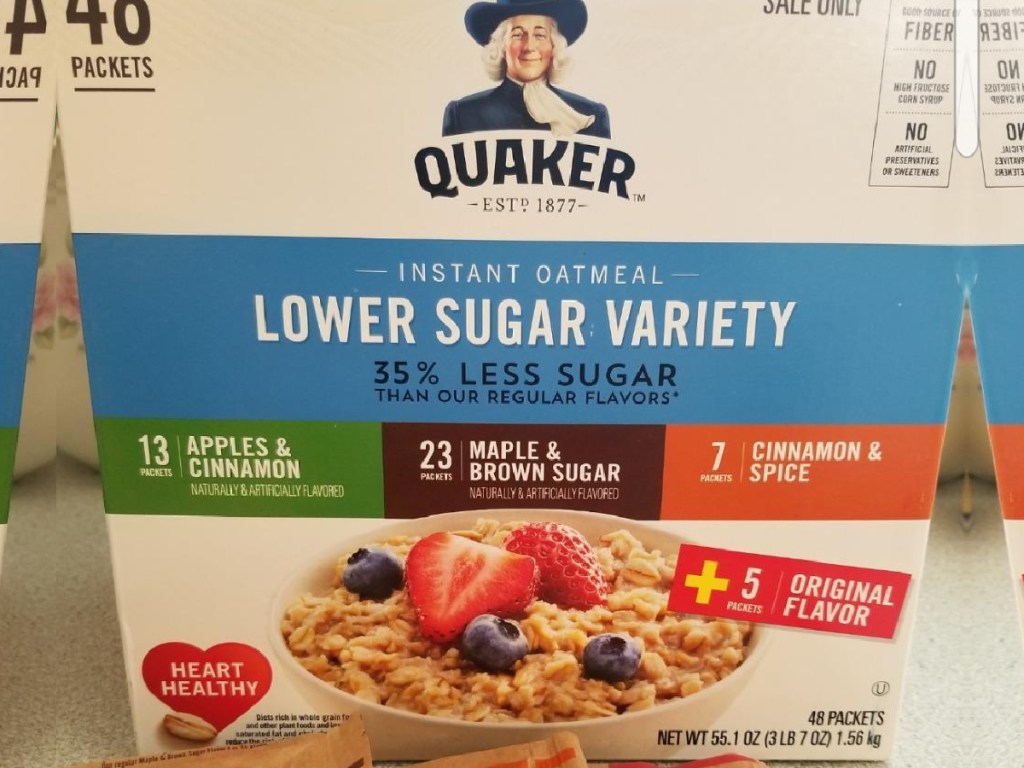 Quaker Oatmeal Lower Sugar