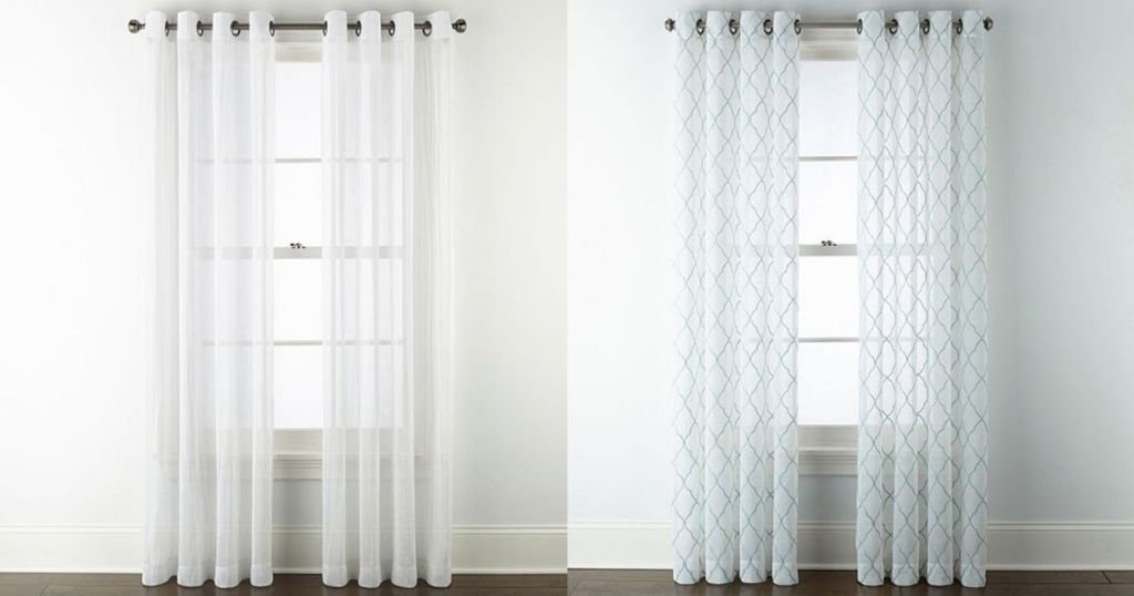 white Regal Home & JCP Home Sheers