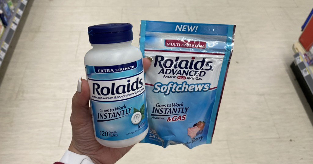 Rolaids Products in hand