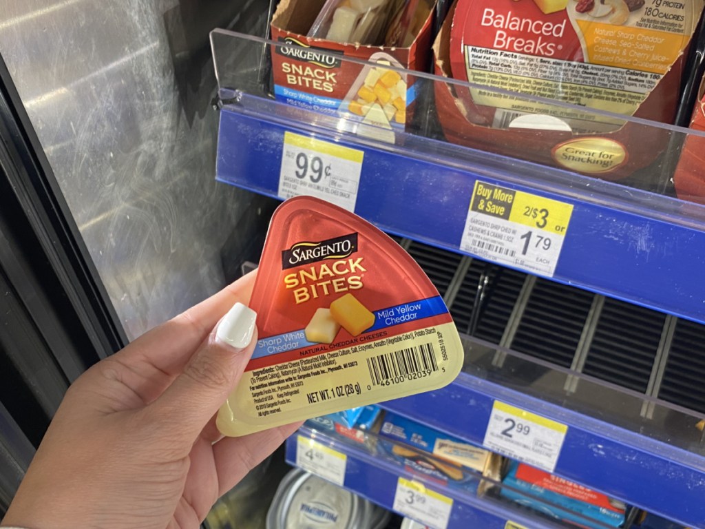 manicured sargento cheese bites in store at walgreens