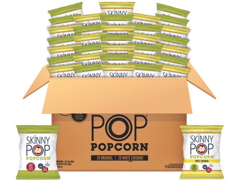 variety pack of skinnypop popcorn