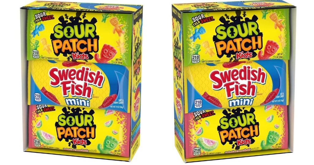 Sour Patch Kids & Swedish Fish Candy Variety 18-Pack Only $10.60 ...