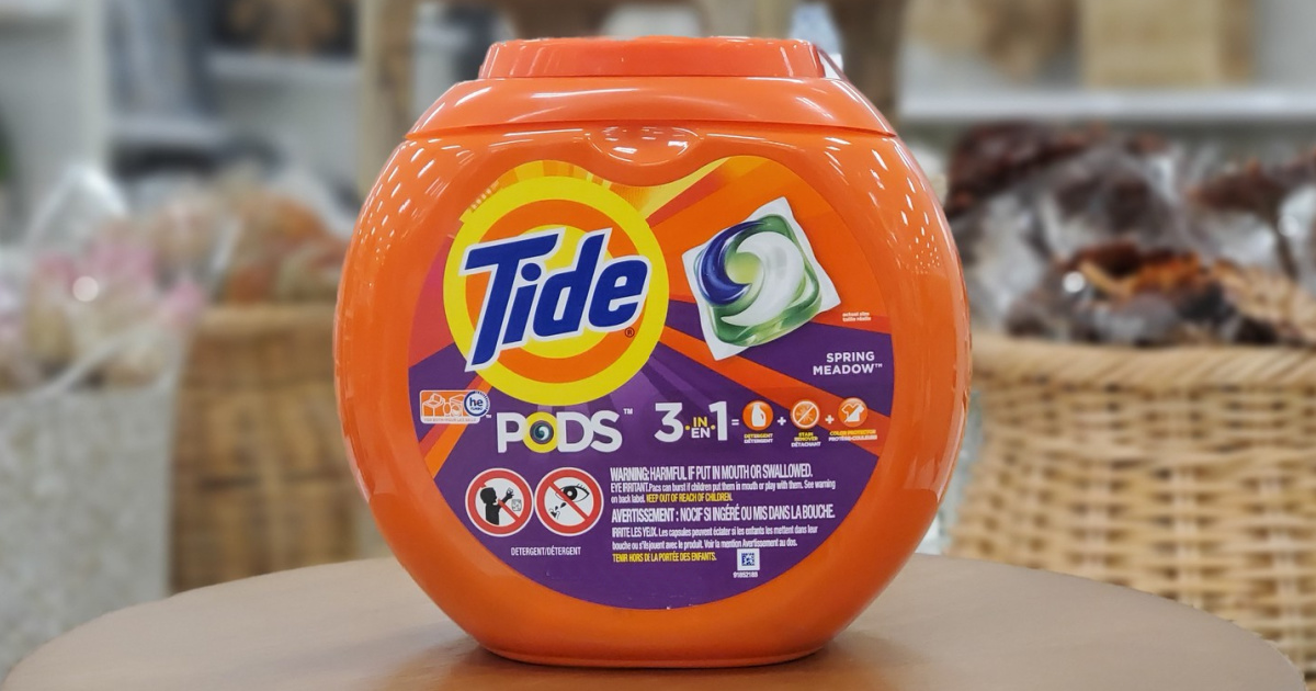 Laundry Pods Container with 1 Scoop & 12 Labels for Laundry Room