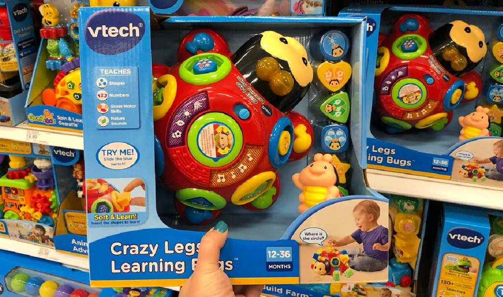 VTech Crazy Legs Learning Bug, Cute Baby Toy, Learn Shapes and Numbers