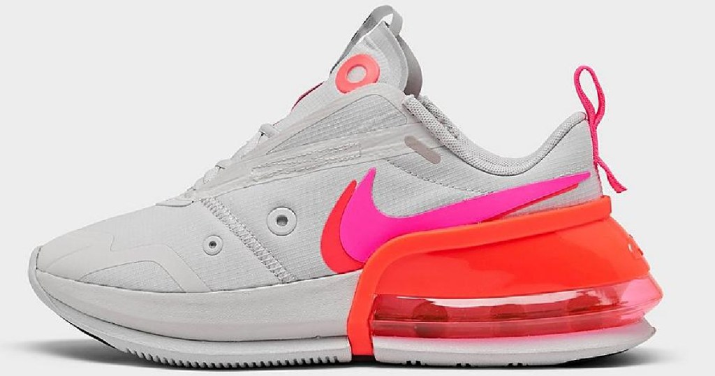 grey and pink nike air max up sneakers