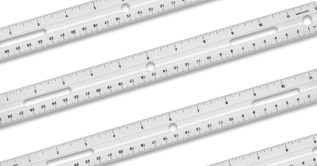White plastic rulers
