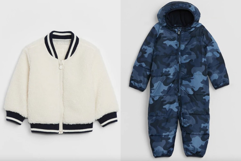baby GAP outerwear and one piece puffer