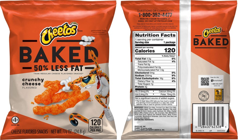 baked cheetos crunchy front and back