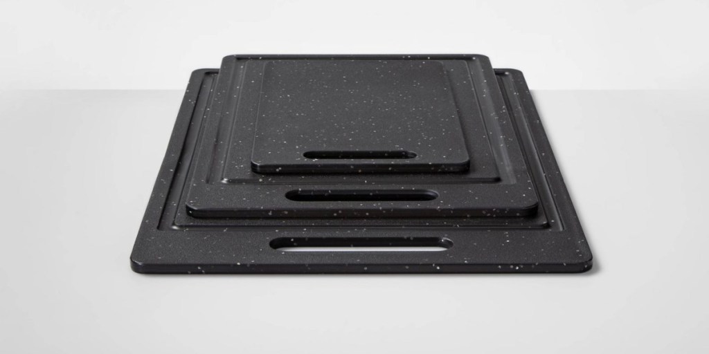 black polygranite cutting boards set of 3