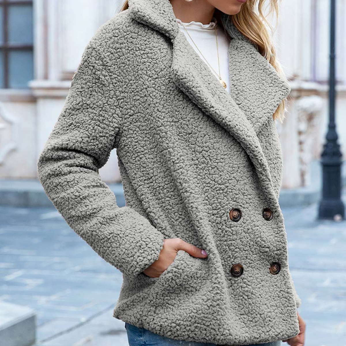 plush peacoat