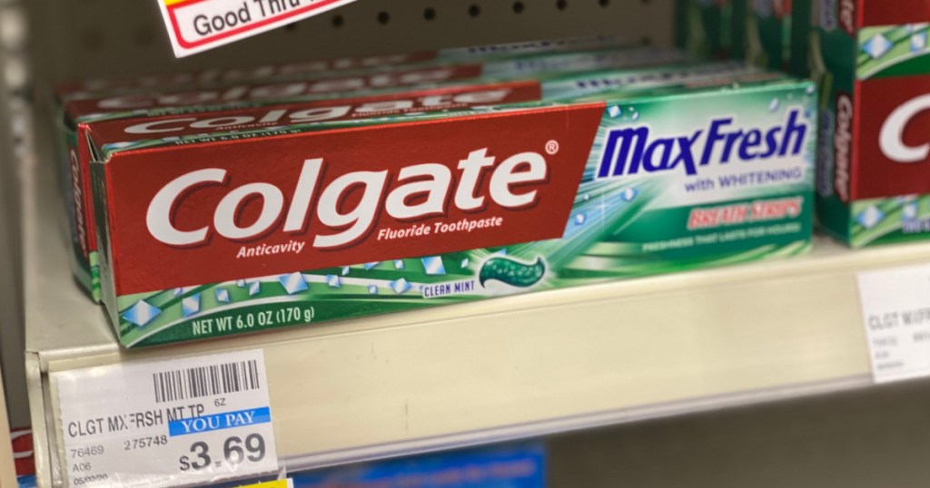 colgate max fresh toothpaste in store at CVS