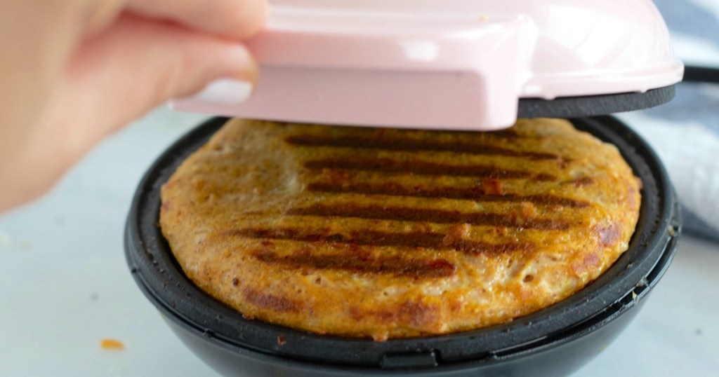 cooking chaffle in Dash waffle maker 