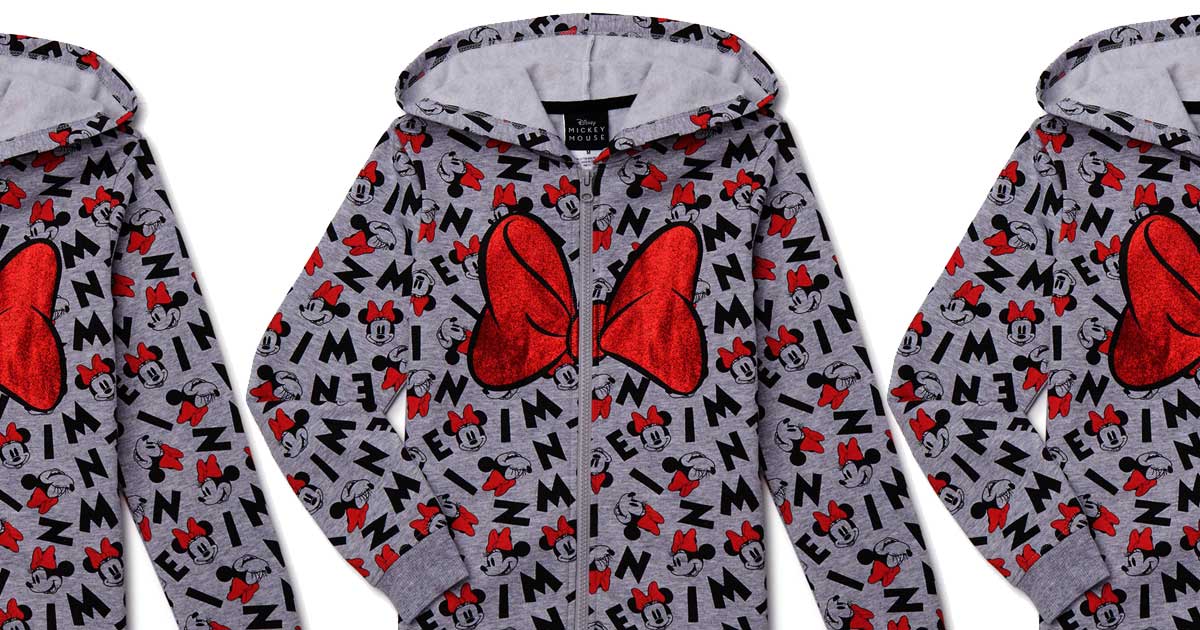 mickey mouse glitter bow hoodie