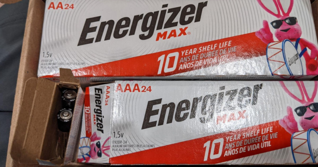 2 boxes of Energizer batteries