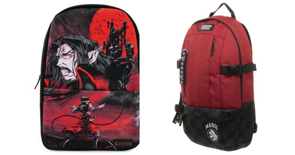 castlevania and mario backpacks