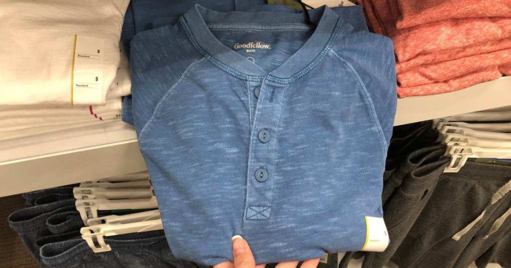 goodfellow & co shirt at target in hand in store
