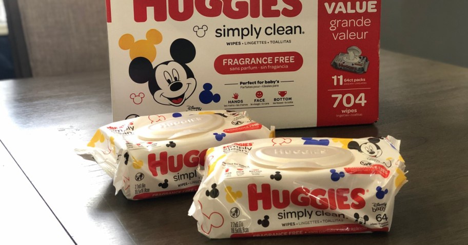 huggies simply clean wipes packs