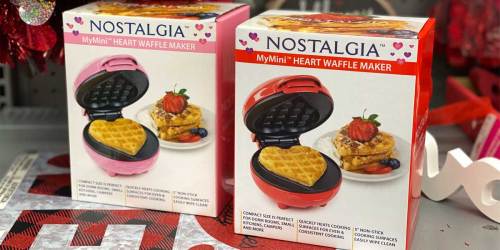 Nostalgia Heart Waffle Maker Just $8.96 at Walmart | Perfect for Valentine’s Day Breakfast