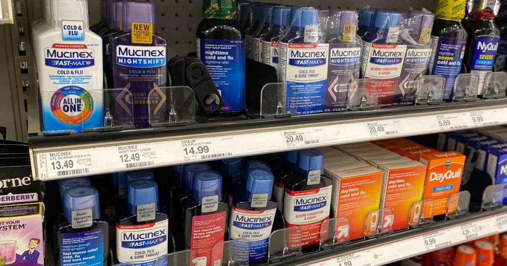 medicine on shelf at store