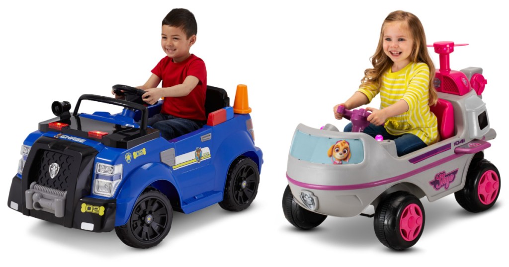 paw patrol ride on vehicles chase and skye