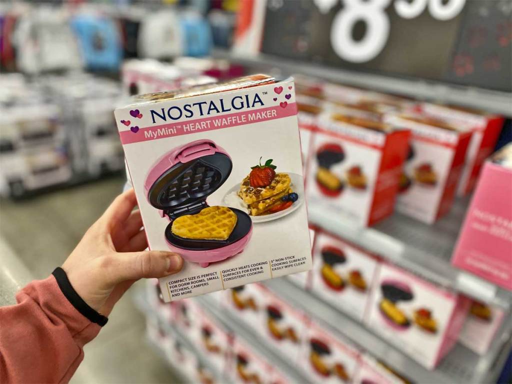 Nostalgia Heart Waffle Maker Just 8.96 at Walmart Perfect for