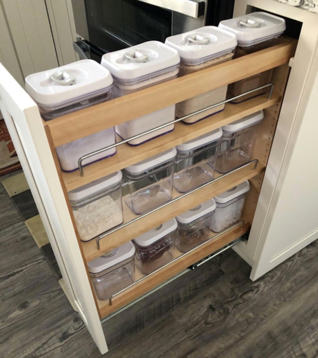 pull out drawer with storage