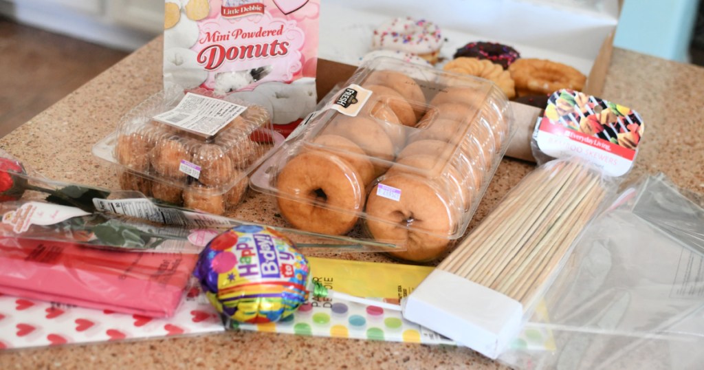supplies for diy donut bouquets