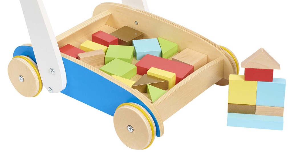 early learning centre wooden block cart