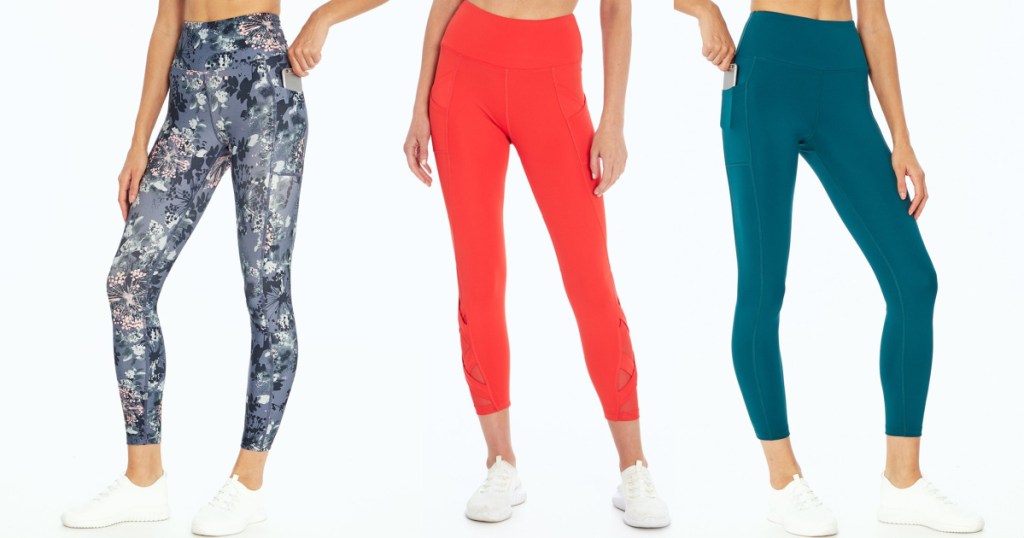 zulily pocket leggings in three colors