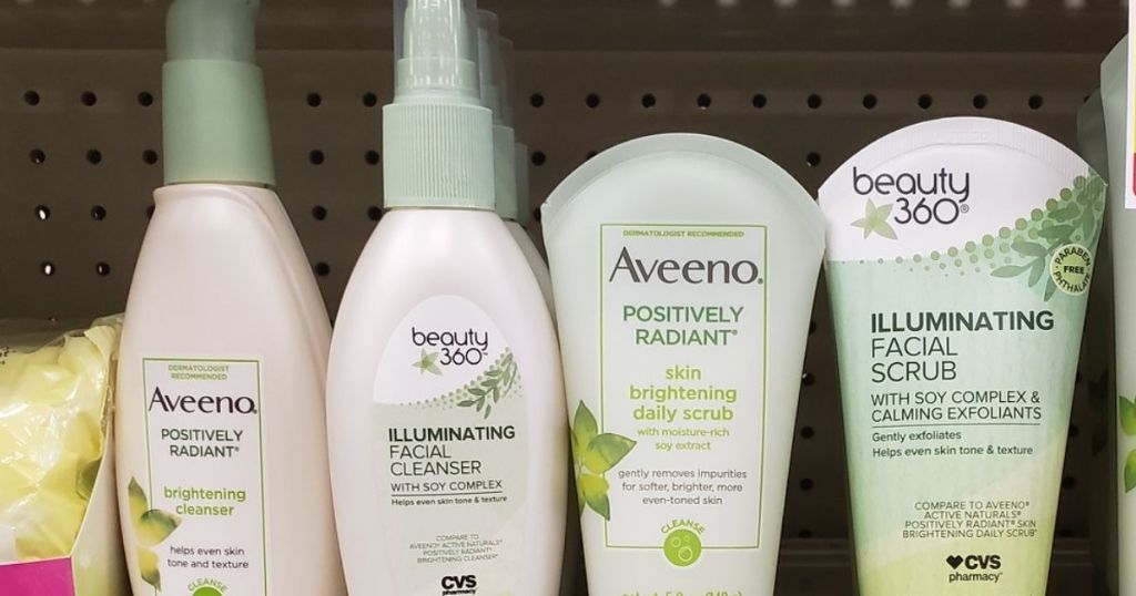 Aveeno products on shelf