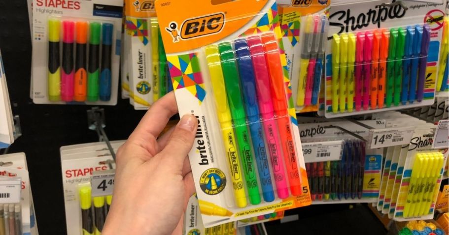 BIC Highlighters 5-Count Only $1.47 After Walmart Cash