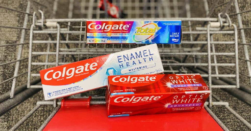 toothpaste in store cart