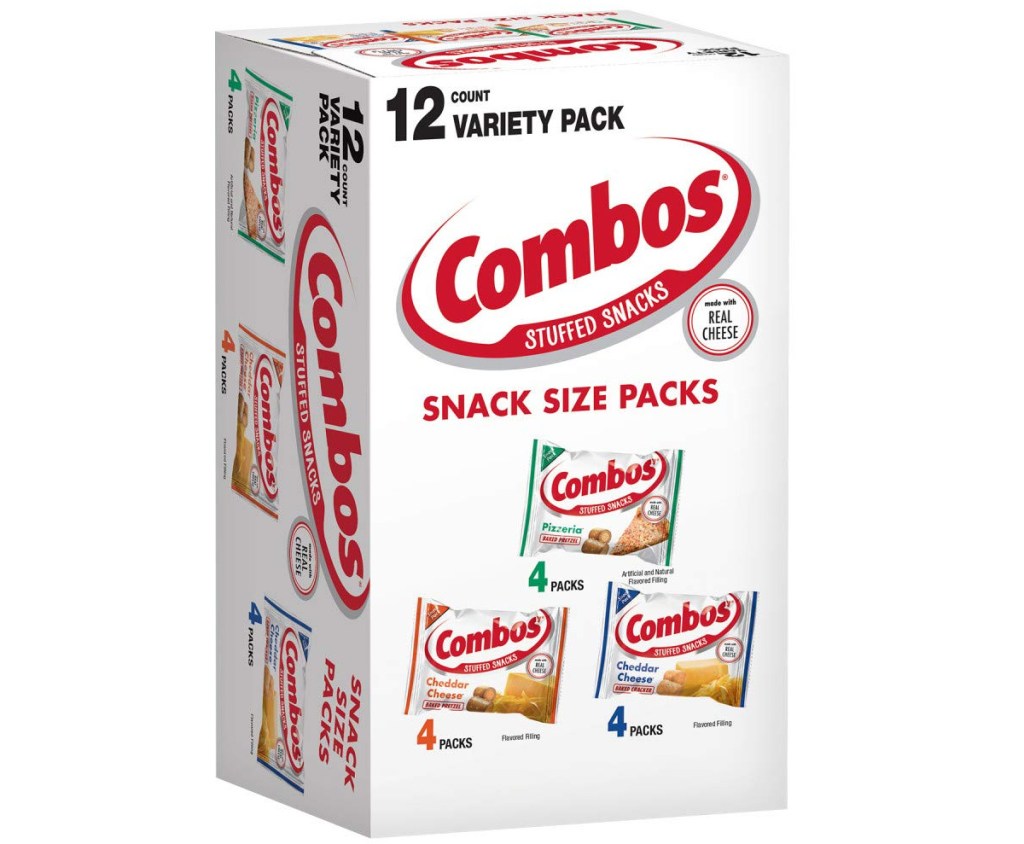 Large variety pack of Combos snacks
