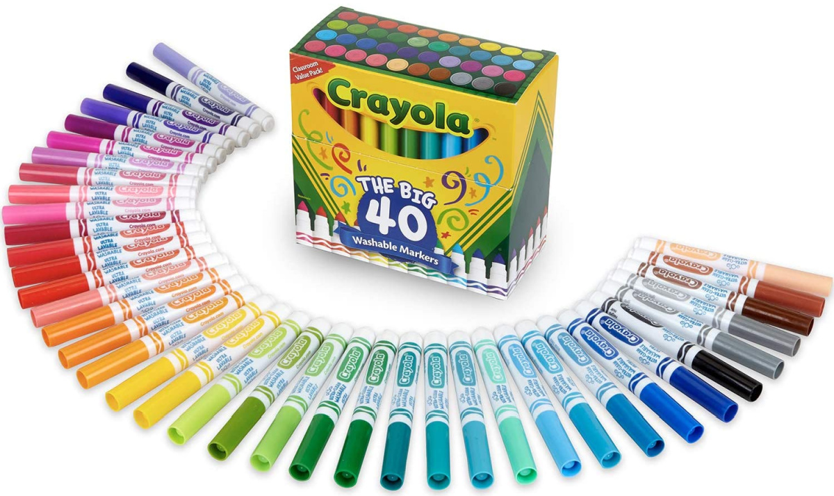 Crayola Washable Markers 40-Count Pack Only $12 On Amazon | LaptrinhX ...