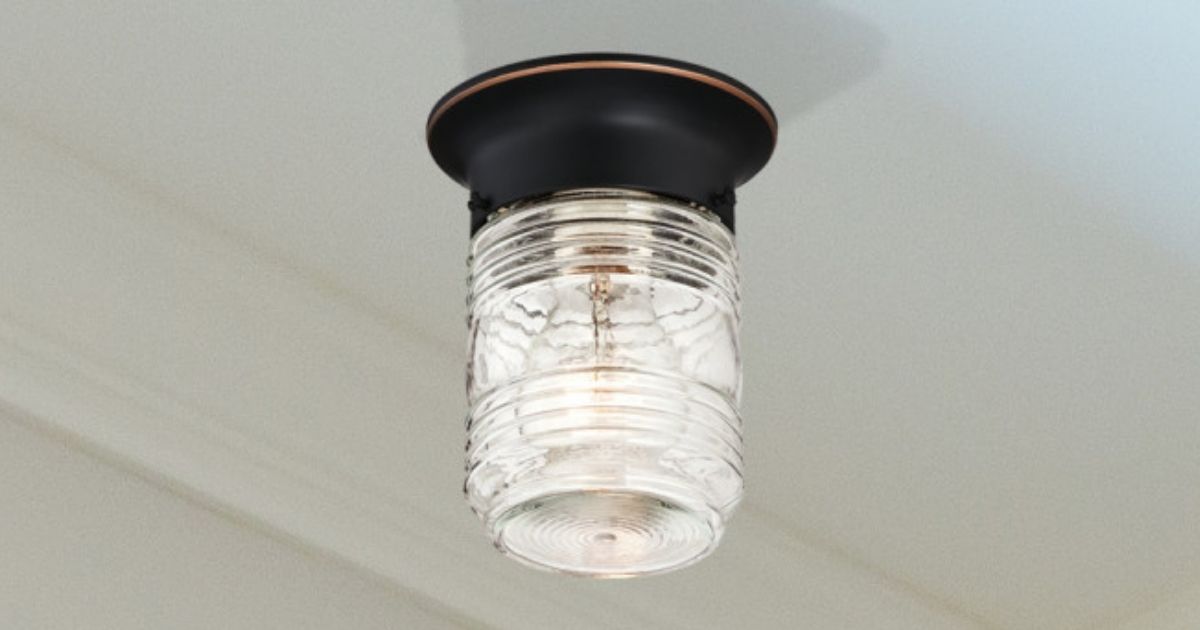 Jelly Jar Indoor/Outdoor Ceiling Light Only 6 on + More