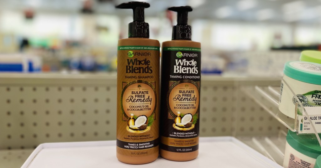 Two bottles of sulfate-free shampoo