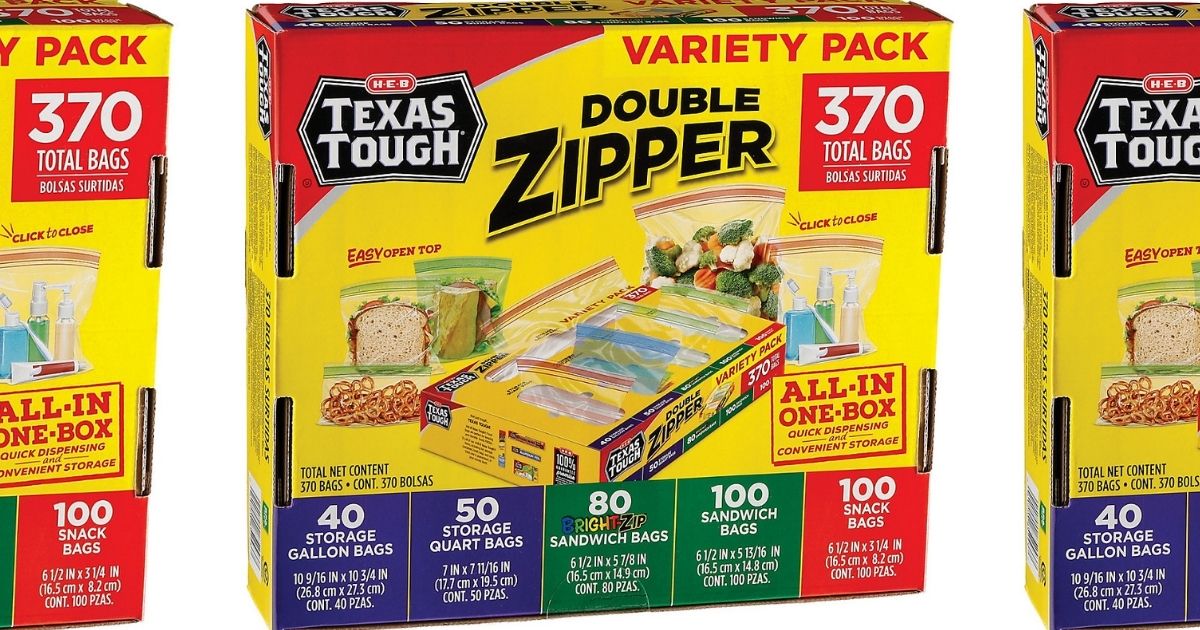 H-E-B Texas Tough Double Zipper Gallon Storage Bags - Shop Storage Bags at  H-E-B